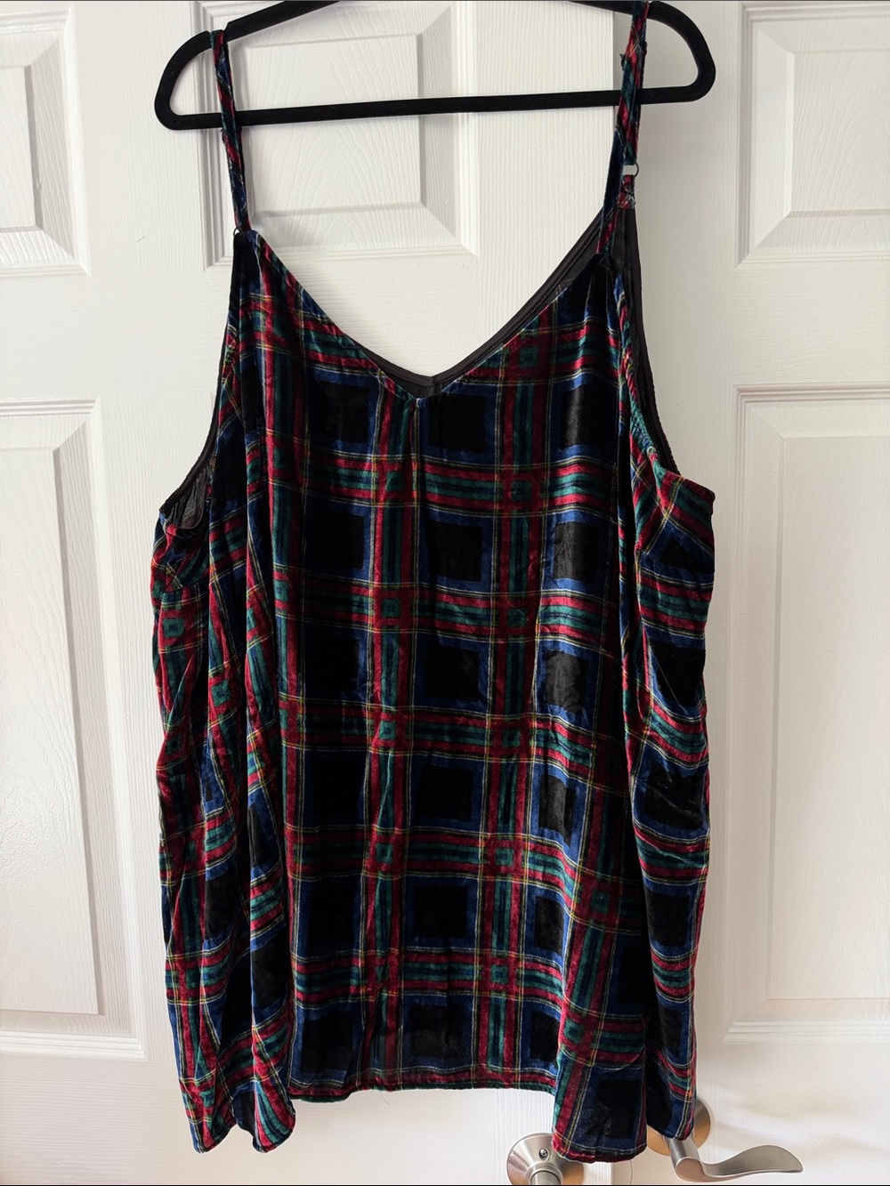 Torrid Plaid Velvet Cami Tank Top